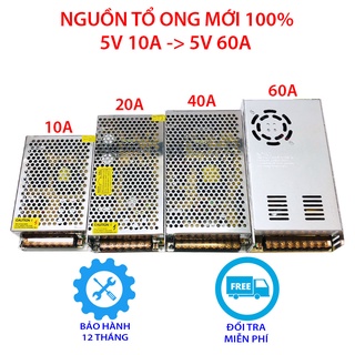 NGUỒN TỔ ONG 5V 60A -> 5V 10A DÙNG CHO ĐÈN LED, CAMERA GIÁM SÁT,... BẢO HÀNH 12 THÁNG