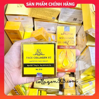 Combo Kem Face Collagen X3 + Serum Mụn Colagen X3 Luxury chính hãng Mỹ Phẩm Đông Anh