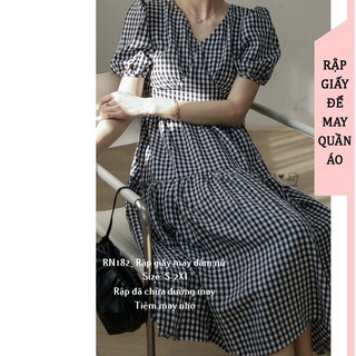 RN182_rập giấy may đầm kiểu nữ