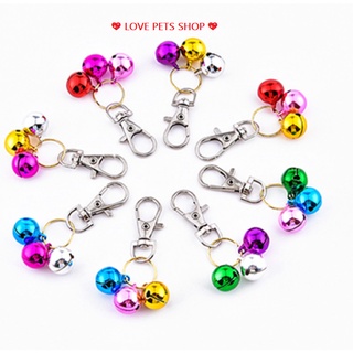 CHUÔNG CỔ LỤC LẠC CHO CHÓ MÈO COMBO: 3 CHUÔNG GẮN MÓC KHÓA  (MẪU MỚI) -  LOVE PETS SHOP
