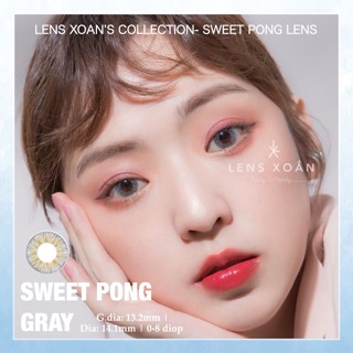 ÁP TRÒNG SWEET PONG GRAY-LENS TOWN( LENS XOẮN)