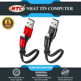Cáp sạc và truyền dữ liệu Baseus Lightning Portable 23cm (2A, Sạc nhanh, Siêu ngắn, Siêu bền) -Hãng phân phối chính thức