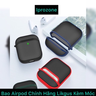 Ốp Airpod Nhám Mờ Chính Hãng Likgus Kèm Móc Đeo