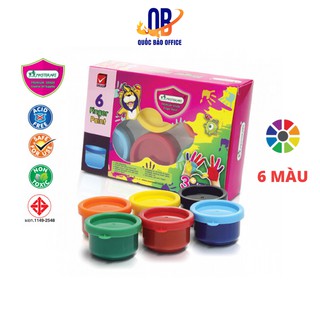 Màu nước - Màu vẽ bằng tay Finger Paint cho bé yêu sáng tạo - 1 sét 6 màu