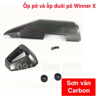 Ốp pô và ốp đuôi pô Winner X Sơn Carbon