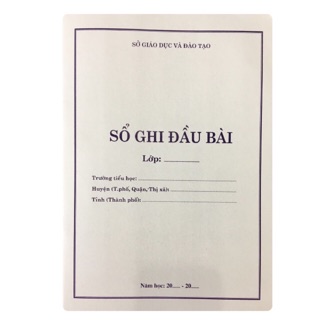 Sổ ghi đầu bài tiểu học