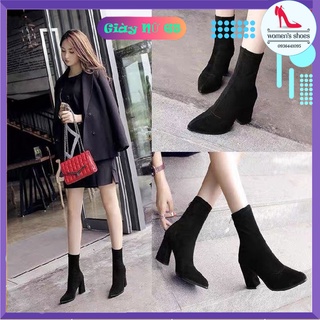 Giày Bốt Nữ Da Lộn Cao Cấp Hót Trends