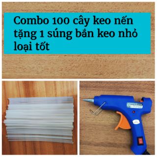 Combo 100 cây keo nến và 1 súng bắn keo nhỏ