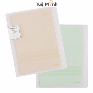 Sổ còng Klong [Chọn Màu] A4 40 tờ Caro File nhựa kẹp còng màu Pastel, binder Klong MS 554