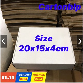 Freeship - 30 HỘP CARTON NẮP GÀI 20x15x4cm