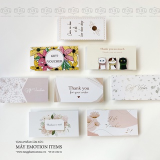 SET 50 chiếc Thiệp cảm ơn khách hàng, voucher giảm giá, card thank you tag treo thank you in sẵn 5*10cm