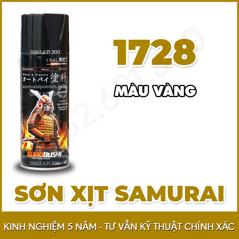 Chai Sơn Samurai Màu Vàng 1728