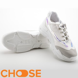 Giày Nữ Sneaker Choose Nữ Giày Thể Thao Độn Đế ULZANG Tăng Chiều Cao Viền Màu Cá Tính G29K1