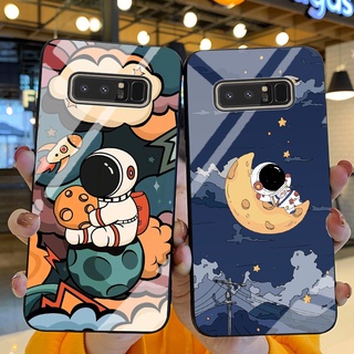 Ốp Lưng SAMSUNG GALAXY NOTE 8 Ốp kính bóng cao cấp Phi Hành Gia