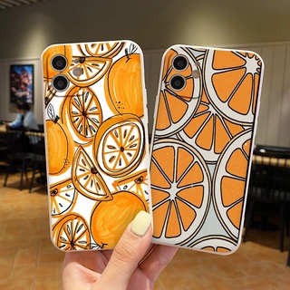 Ốp lưng iPhone ốp viền vuông quả cam chanh vàng iP 6 đến 13 promax