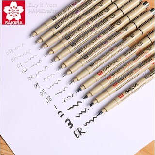 BÚT LINE ĐI NÉT SAKURA PIGMA MICRON ĐỦ SIZE (003 - BRUSH)