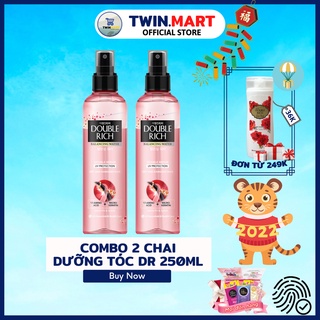 [ĐƠN 249K TẶNG SỮA TẮM 36K] COMBO 2 CHAI Nước Dưỡng Tóc Double Rich Chăm Sóc Khô Xơ, Hư Tổn 250ml Balancing Water Double