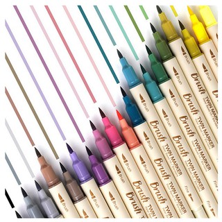 [HCM] Set 3 Bút Lông Hai Đầu Kiểu Cổ Điển Vintage Brush 7 Mẫu cực đẹp