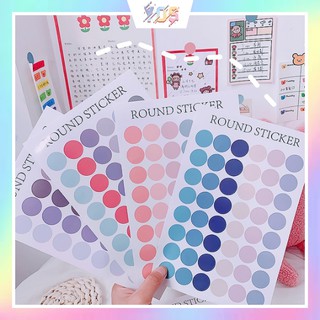 Set hình dán mini Color Round dễ thương tiện lợi