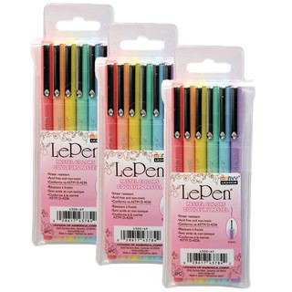 Set 6 Bút Lông Kim Marvy Lepen 4300 Phiên Bản Pastel