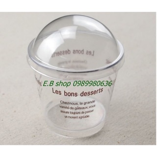 CỐC NHỰA TRÒN NẮP CẦU (CÓ NẮP) 10 CHIẾC CỐC LÀM TIRAMUSU MOUSSE