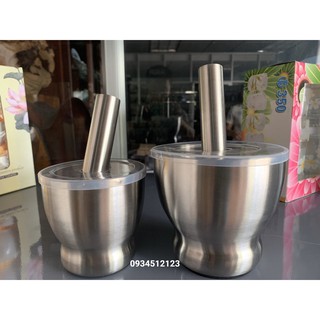 Bộ cối chày Inox 304, Bộ cối chày cao cấp