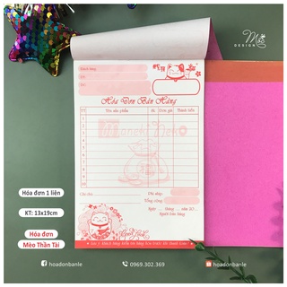 Hoá đơn MÈO THẦN TÀI loại to 1 liên