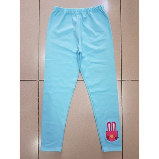 Quan legging dài bé gái vải dày thêu thỏ size đại