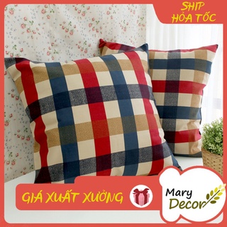 Gối tựa sofa Mary Décor - họa tiết Caro Mỹ G-N10