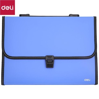Cặp tài liệu A4 Deli - 12 ngăn - Xanh dương/ xanh lá - 1 cái - E5559 [Deli]