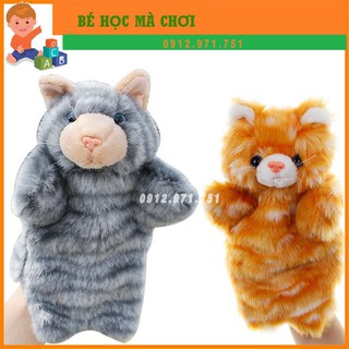 Rối bàn tay Hình CON MÈO nhồi Bông Đáng Yêu - rối tay kể chuyện sang tạo