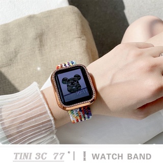 Dây đeo nylon bện khóa kim loại cho đồng hồ Apple iWatch 7 / 6 / 5 / 4 /SE Apple Watch 38mm 40mm 41mm 42mm 44mm 45mm