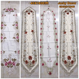 [CAO CẤP] Khăn trải bàn RUNNER VINTAGE 40x180cm nhà hàng, đám cưới, quán cafe, trải đàn piano - JACKY DECOR