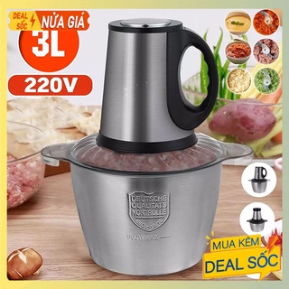 Máy xay thịt cá inox 304 cao cấp, xay thực phẩm - 600W siêu khỏe Chính Hãng Sokany