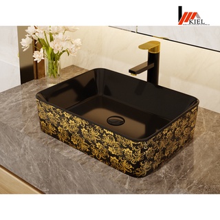 Chậu rửa mặt lavabo nghệ thuật đặt bàn với thiết kế hoa văn sang trọng ,tinh tế chính hãng-Bảo hành 10 năm men