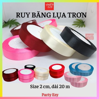 RUY BĂNG LỤA TRƠN 2CM -  NHIỀU MÀU THÔNG DỤNG (Ảnh thật)