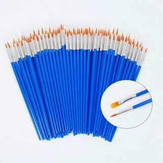 Bộ 10 bút lông cọ vẽ cọ tỉa / cọ bẹt cán nhựa