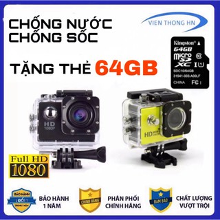 Tặng thẻ 64gb Camera hành trình A9 2.0 hd 1080p chống rung chống nước camera xe máy phượt