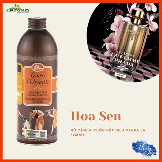 [ Hàng Chính Hãng ] Sữa Tắm Lưu Hương Nước Hoa Ý Tesori D' Oriente Hương Sen Chai 500ml