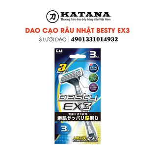 [CHÍNH HÃNG] Dao cạo râu Nhật Besty Ex3 3 Blade - BH 6 tháng 1 ĐỔI 1