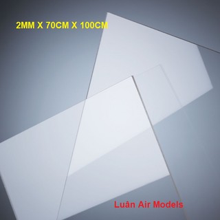 2mm 70x100cm Combo 2 tấm nhựa mica cứng trong suốt làm hồ cá, hộp kính, ốp biển số,cắt theo yêu cầu(VA152x2)- Luân Air