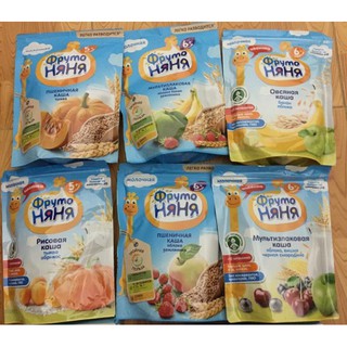 [HÀNG NGA] Bột Ăn Dặm Fruto Nga gói 200g Đủ Vị Cho Bé Từ 4 Tháng