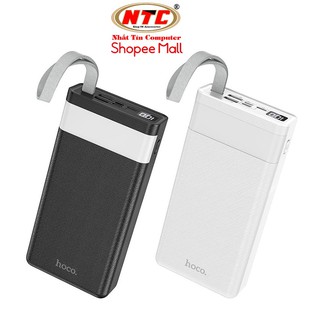 Pin sạc dự phòng Hoco J73 Powerful 30000mAh 2 cổng input, 3 cổng output, đèn pin siêu sáng - Hàng chính hãng