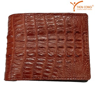 Ví Nam Da Cá Sấu Tien Cong Màu Nâu Bò - TCN1026