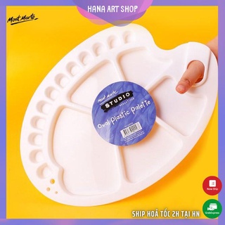 Khay Pha Màu - Palette Pha Màu Bằng nhựa Mont Marte Hình Oval