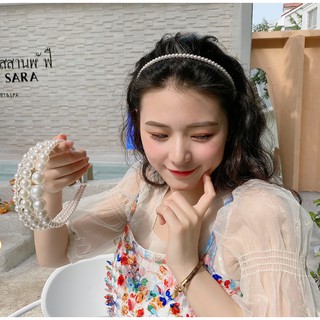 (XINH)Bờm tóc xược tóc ngọc trai sang chảnh cực tiểu thư Hàn Quốc