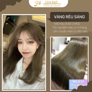 (Không Tẩy) VÀNG RÊU-Thuốc nhuộm tóc(8.93) CHIKO+ TẶNG kèm trợ nhuộm+HẤP PHỤC HỒI