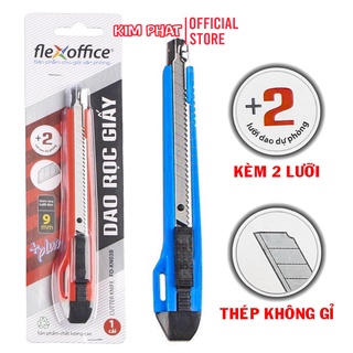 Dao rọc giấy Trổ Flexoffice FOKN03B Kèm 02 Lưỡi Dao