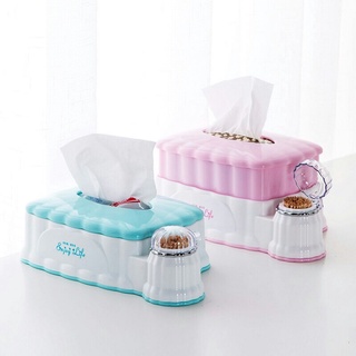 Hộp Đựng Khăn Giấy Bằng Nhựa Cao Cấp 2in1 Kèm Hủ Đựng Tăm Tiện Lợi Cho Gia Đình