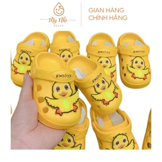 Dẹp hoạ tiết vịt vàng có quai cho bé yêu